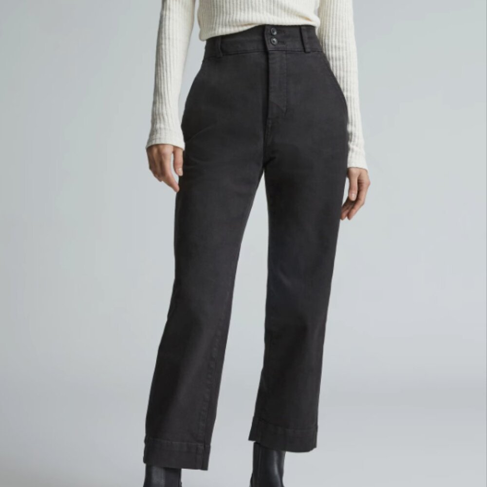 Everlane Organic Straight-Leg Pant Black 4